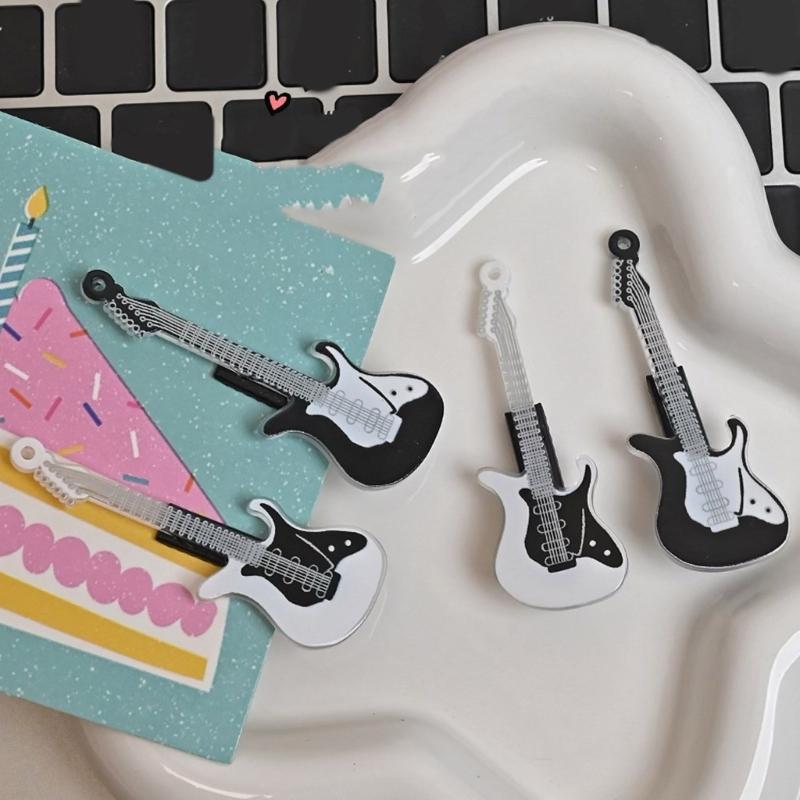 Gitara basowa Elegancka lata 2000 Boczny klips Klips do włosów gitarowych Bas Kreatywny Nowość Gitara Instrument muzyczny Balletcore