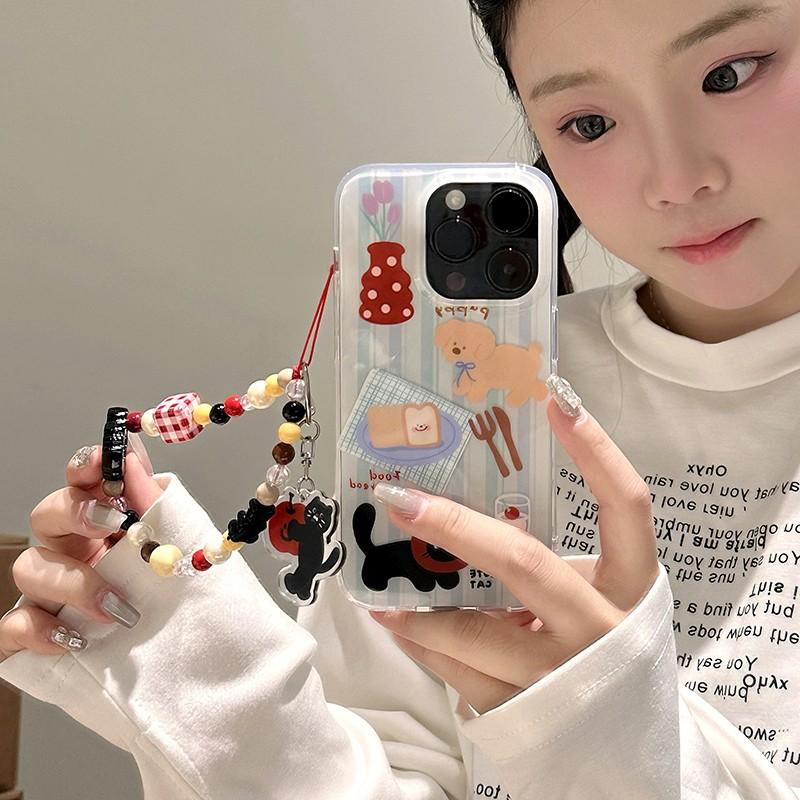 New Imd Big Hole Puppy Plus Bracelet 17 Mobile Phone Case for IPhone14PromaxAG for Xiaomi 15