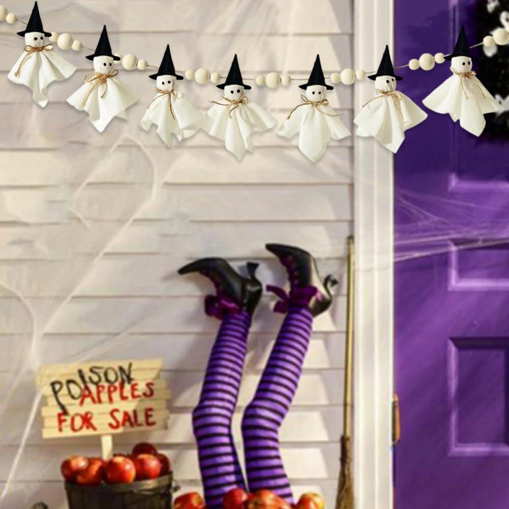 84 inch Hanging Ghost String Reusable Hallowee Hanging Decoration Halloween Spooky Pentant  Outdoor
