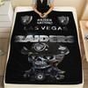 Black Raiders Printed Flannel Blanket, Soft Throw for Bedroom Sofa, Washable, Fan Merchandise, Great Gift.