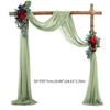 Good Quality Crinkle Proof Chiffon Curtain Versatile Sheer Fabric Arch Drape for Celebration Event