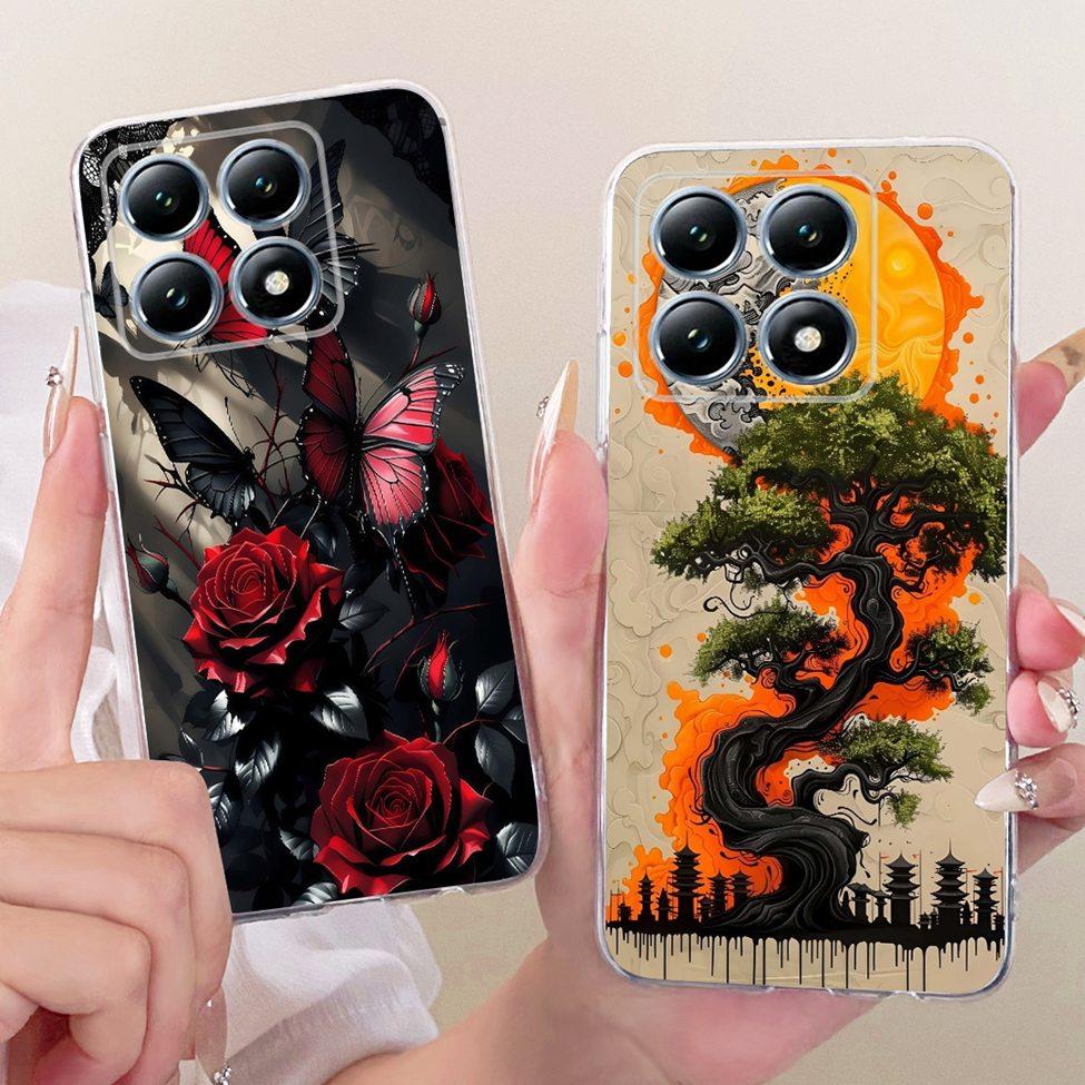 Transparent Casing For Xiaomi 14T Pro Case Cute Cat Luxury Fashion Butterfly Funny Cool Painted Cover 2407FPN8EG