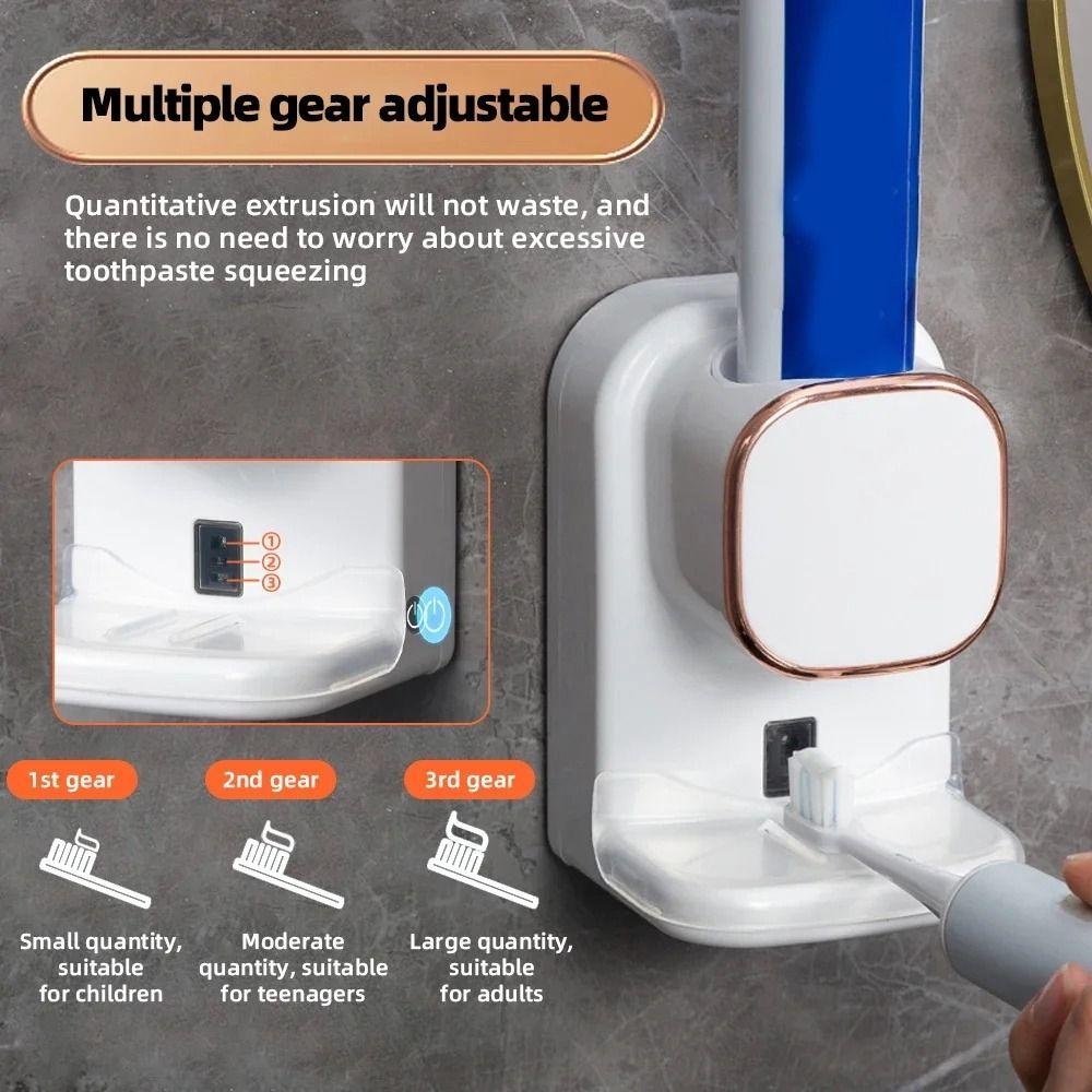 Non Perforated Automatic Toothpaste Dispenser Automatic Sensor Toothpaste Dispenser for Bathroom