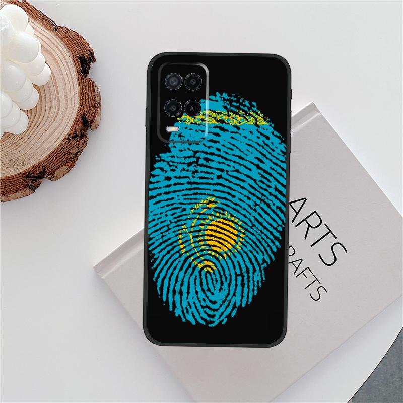 Kazakhstan Flag Art Case For Oppo A18 A38 A58 A78 A98 A79 A40 A60 A80 A16 A76 A96 A15 A74 A94 A54 A77 A17 Cover