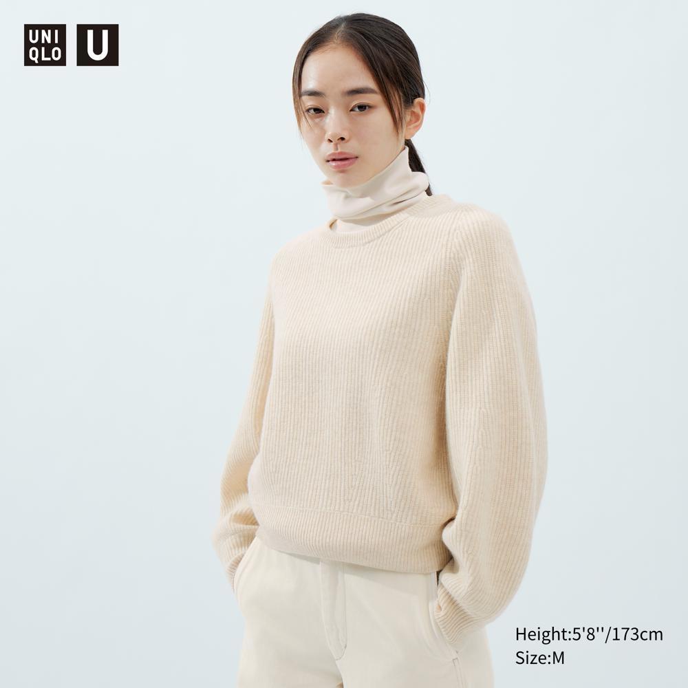 

Свитер UNIQLO премиум-класса из овечьей шерсти с объемными рукавами (Длинный рукав)