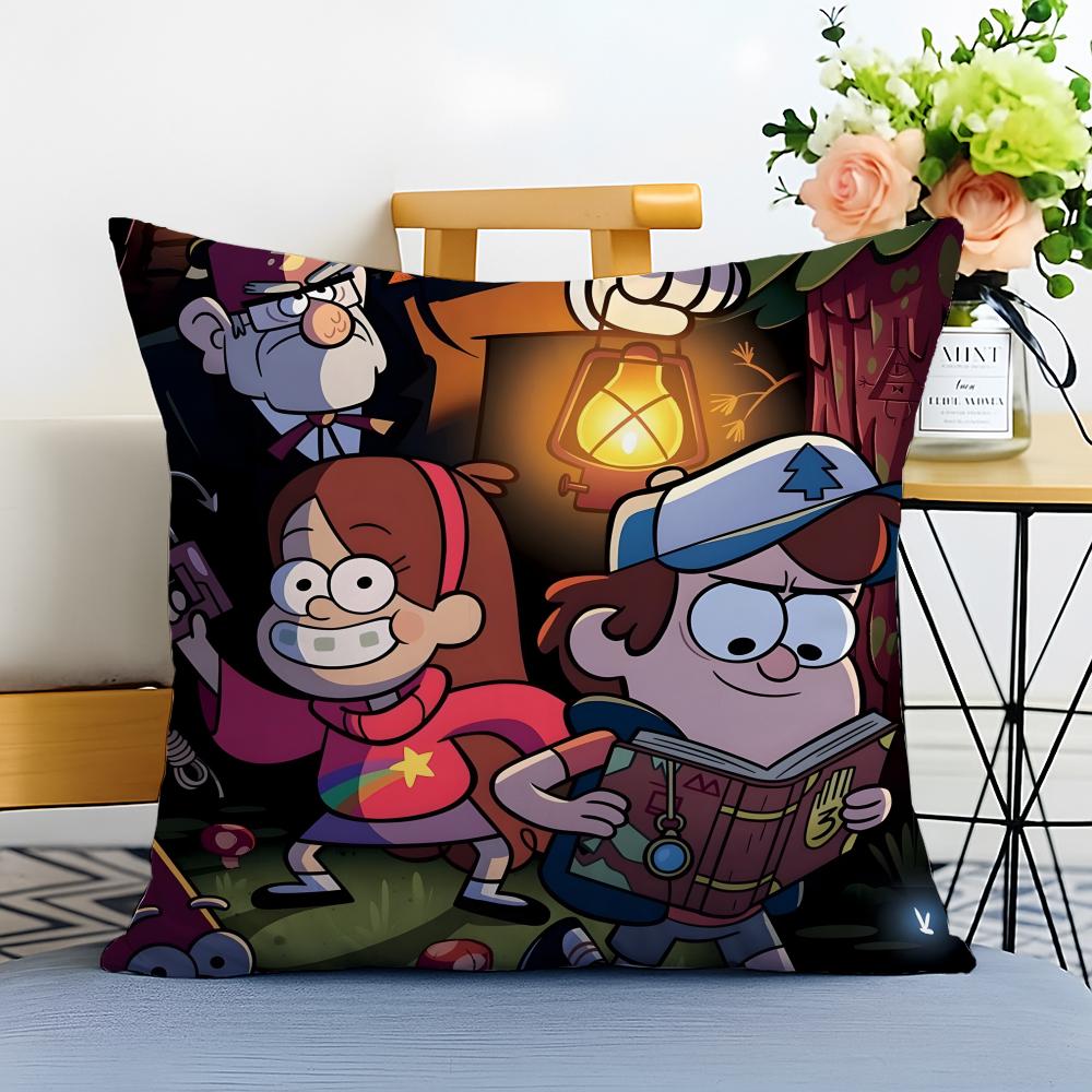 Gravity Falls Cushion Cover Washable Linen comfort Soft for Sofa Bed Cozy Home Room Decor