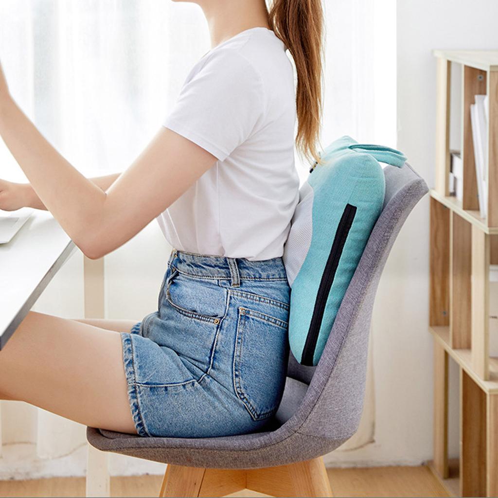 Neck Waist Massage Pillow 3 Modes Hot Compress Vibration Electrical Cervical Shoulder Massage Cushion