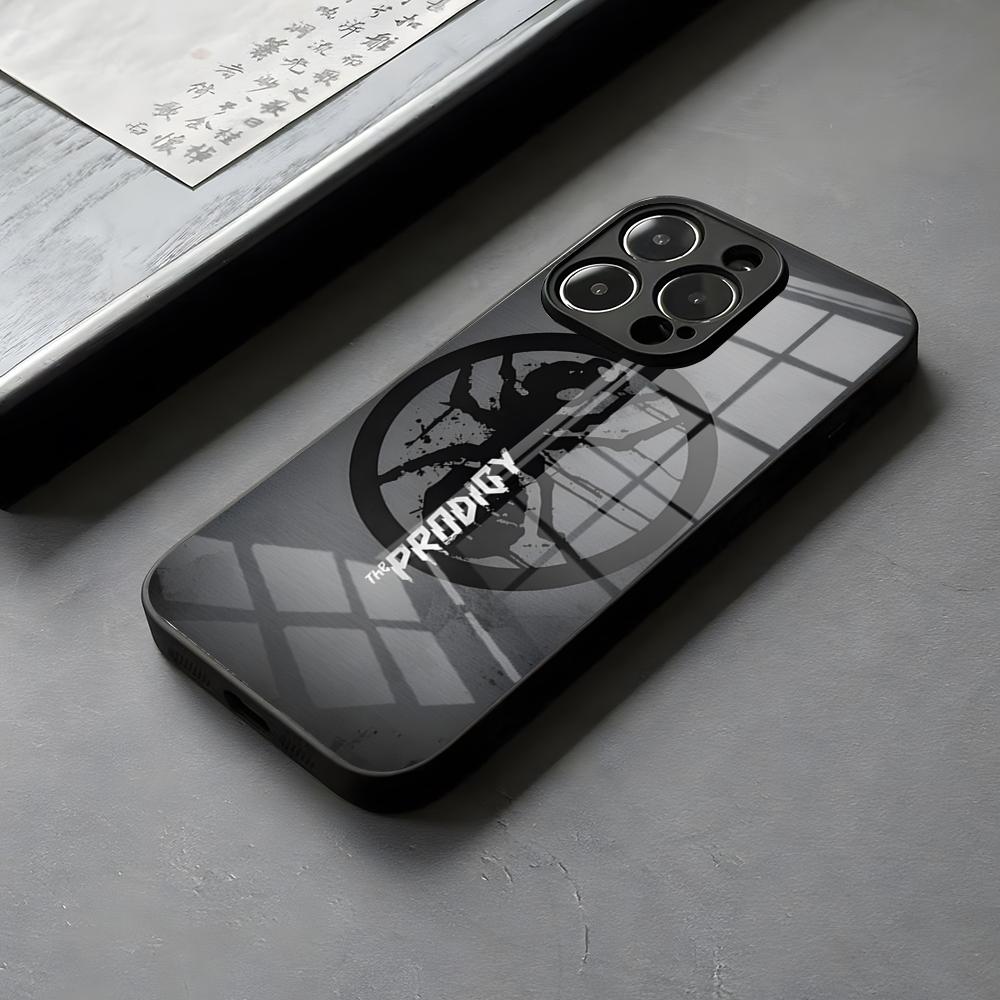 P-Prodigy Artist LOGO Telefonfodral Glas Tyst För IPhone 16 15 14 Pro Max 13 12 Mini 11 X XS XR 8 Plus För Samsung S 25 24 23