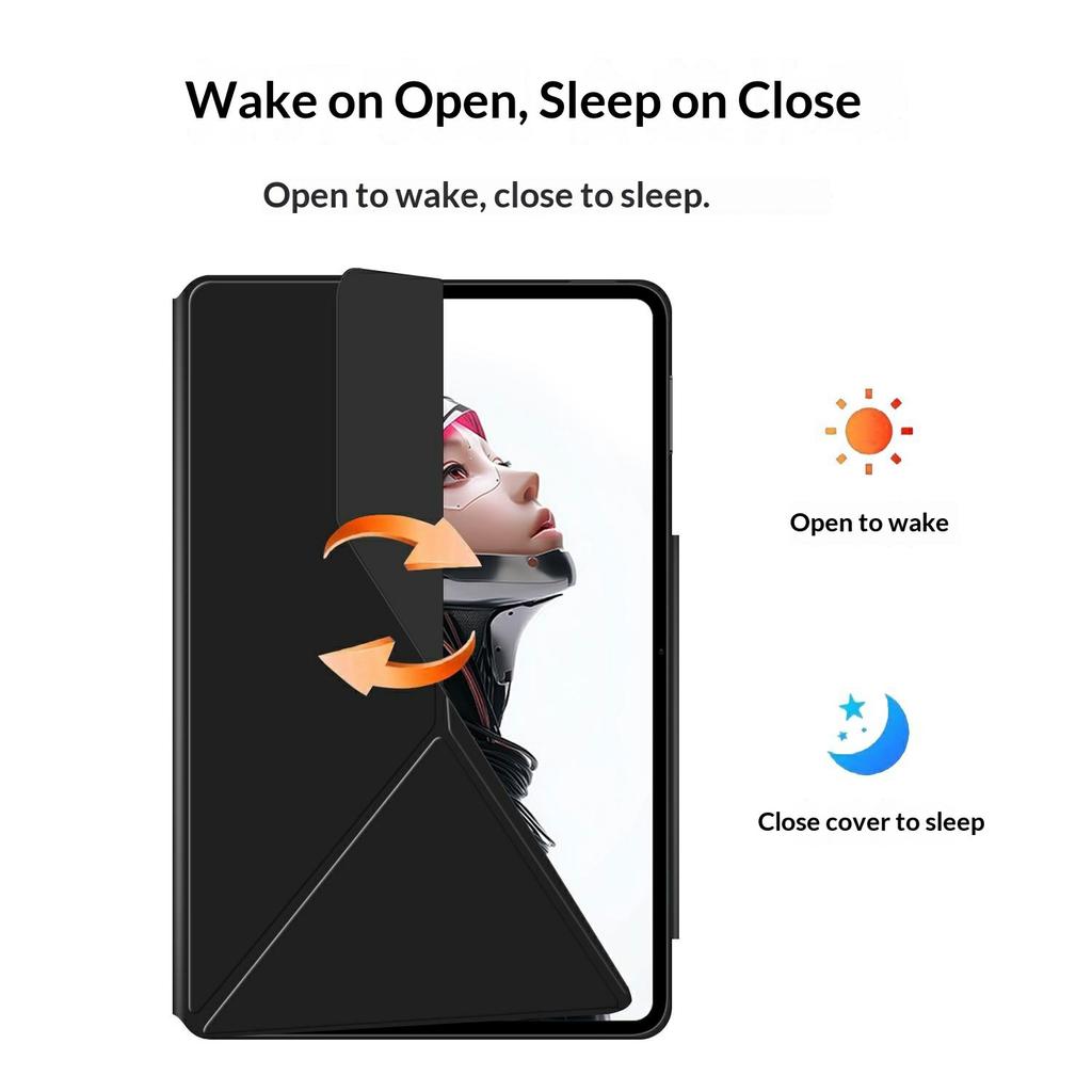 Kožené pouzdro Origami Stand s magnetickým krytem pro tablet ZTE nubia RedMagic Astra