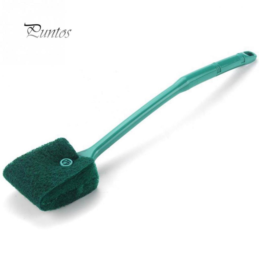 Double Side Brush Cleaner Scrubbers Aquarium Handle Fish Tank Cleaning