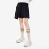 Fila Sports Lifestyle Solid Color Pleated Woven Skirt Comfortable Casual Mini Skirt Women Skirts Black F11W238310F-BK