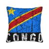 Decorative Pillowcase Republic Of Congo Congolese Flag Stuff Seater Throw Pillow Case Cover Zippered Multi Size