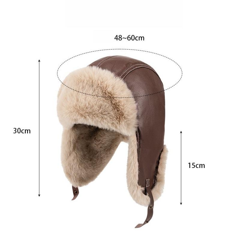 Herfst en Winter Winddicht Oorwarmend Fleece Gevoerd Verdikt Vliegersmuts Retro Lei Feng Muts Unisex
