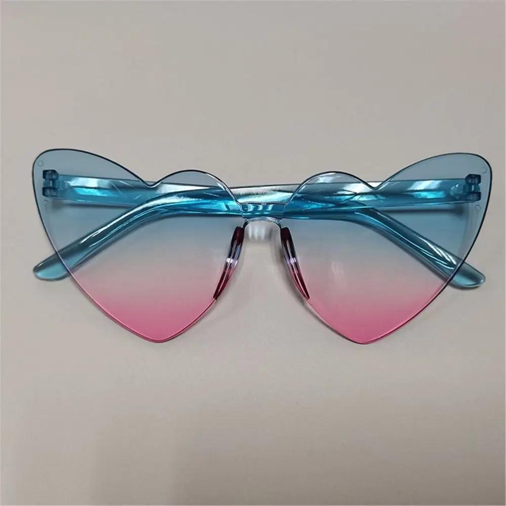 Candy Color Heart-Shaped Sunglasses Colorful Heart Cat Eye Sun Glasses Gradient Lenses Shades Beach Party Glasses For Women Men