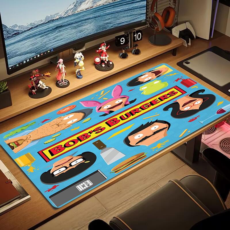 Bob’s Burgers Color Mouse Pad Large Gaming Table Cushion Non-slip Laptop Tablet Big Mousepad XXL Mat Mini PC Playmat With Lock edge
