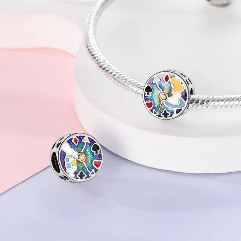 Colored Poker Clock Beads Copper Original Beads Fit Originalcharms Bracelet Beads Jewelry Diy Gifts For Women