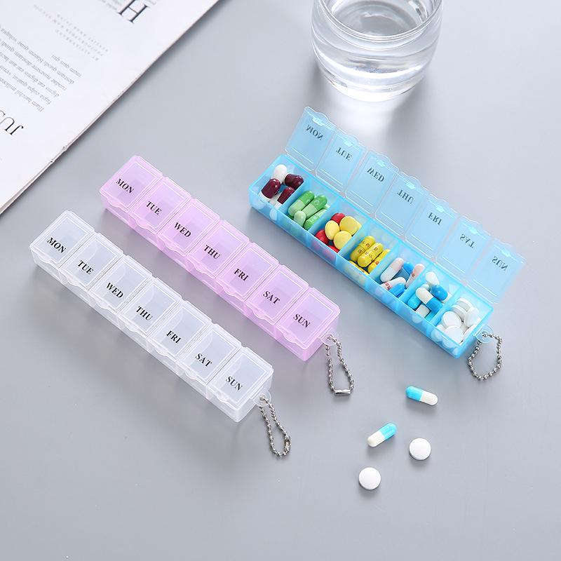 Compact 7-Day Moisture-Proof Transparent Pill Organizer