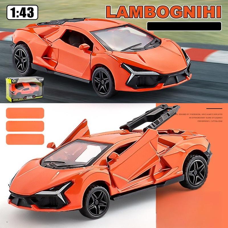 1:43  Alloy car model simulation and rebound small sports car Children's toy car gift collection display