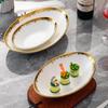 Diruien Gold Plated Ceramic Dining Bowls