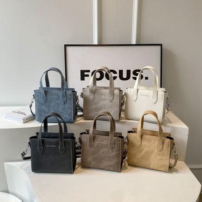 Nova Bolsa de Verão para Mulheres Bolsa de Ombro Simples e Elegante Bolsa Transversal Casual para o Dia a Dia Bolsa Tote Texturizada Personalizada