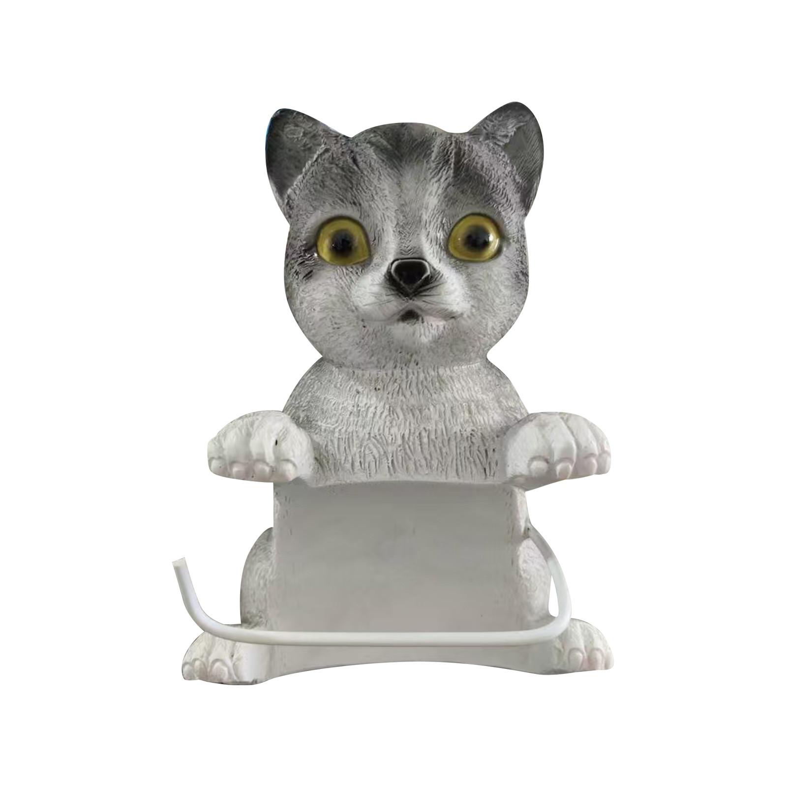 

Держатель для бумажных полотенец в виде кота, забавный держатель для бумажных полотенец в виде кота в 3D, настенная стойка для хранения туалетной бумаги для ванной и кухни One Size