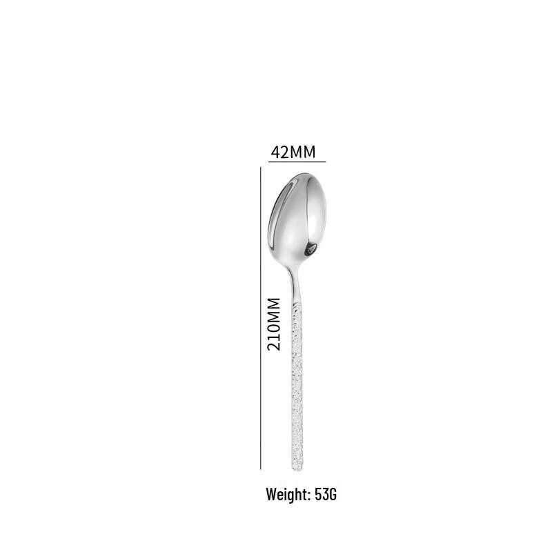 ZISIZ Hammered Stainless Steel Fork & Spoon Set
