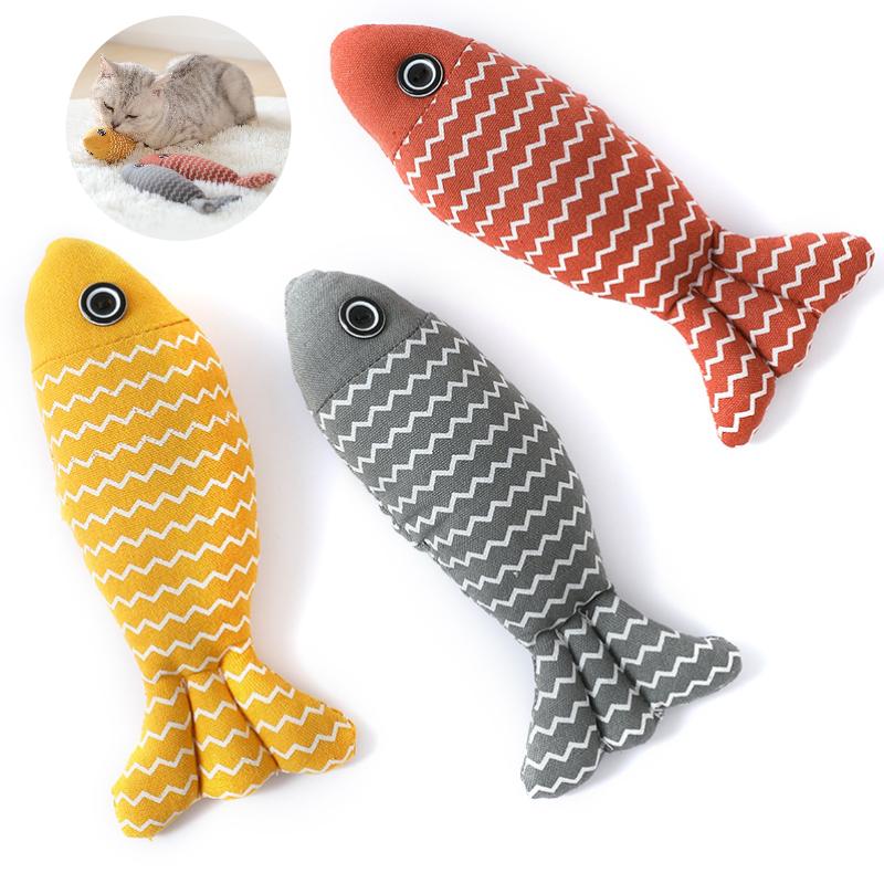 Fish Pets Stuffed Toy Discharge Hair Cat Relieve Boredom Grinding Teeth