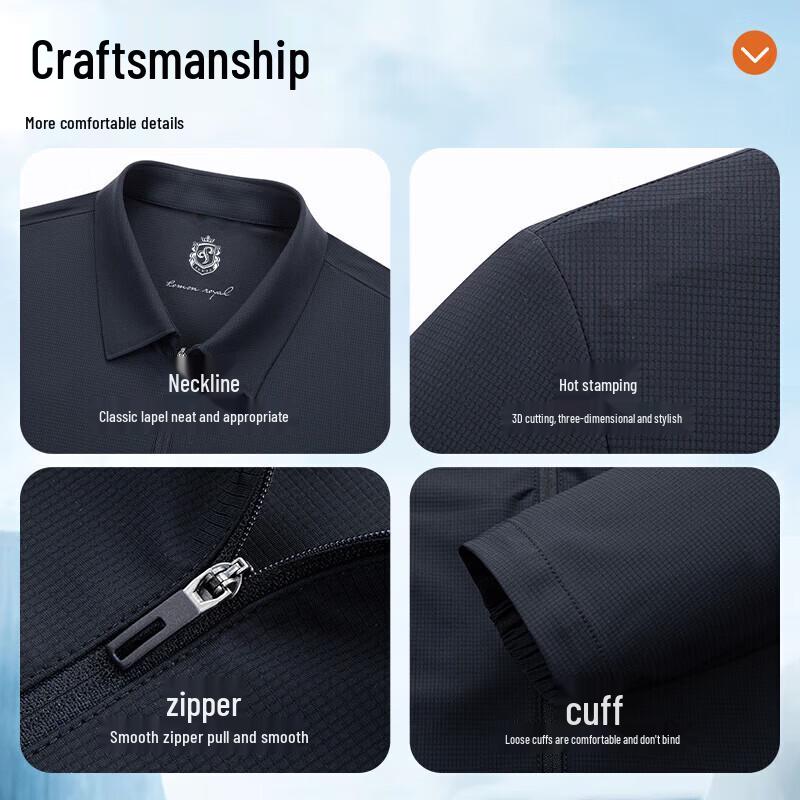 Romon Men's Antibacterial UPF50+ Cooling Commuter Jacket