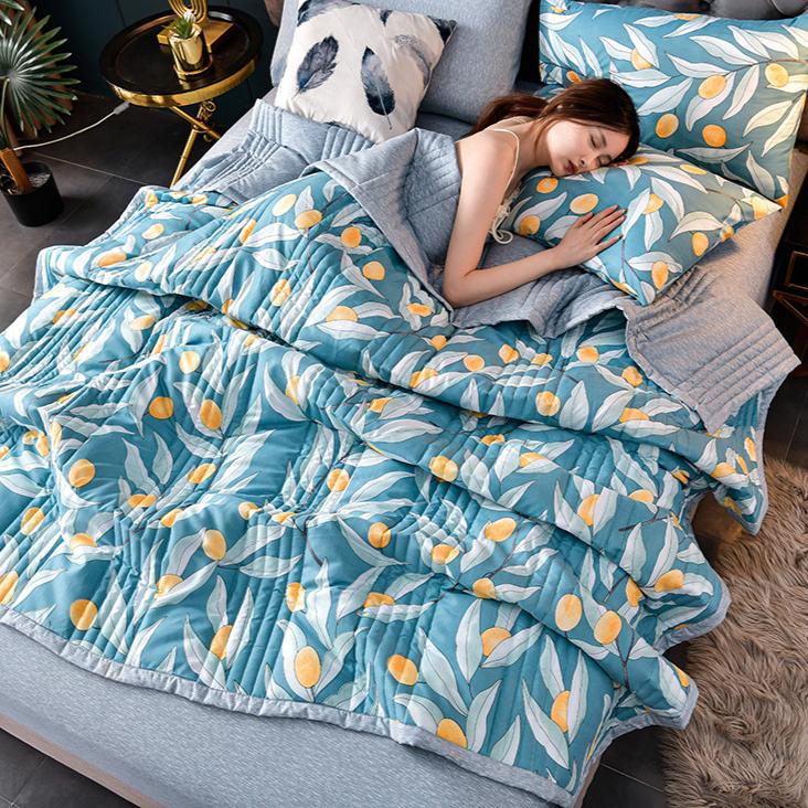 Light Luxury Cartoon Blanket Kawaii Sofa Towel Summer Cool Quilt Single Double Nap Cover Cotton Blanket Bedspread Soft Bed Sheet