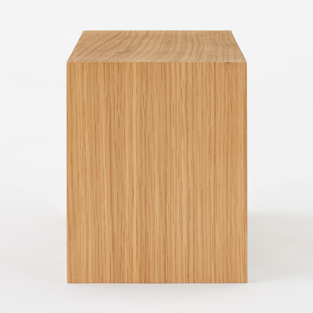 MUJI Furniture 44cm W x D x 19cm Product Suitable for Clothing Storage Wall-Mounted Box, Oak, 15.5cm H, Number 44505038,