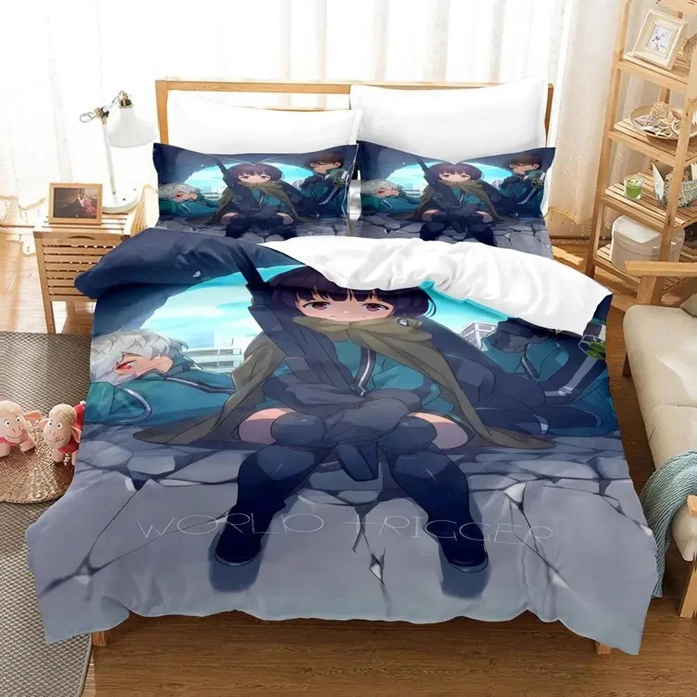 Anime Osamu Mikumo World Trigger Bedding Set Duvet Cover Bed Set Quilt Cover Pillowcase Comforter King Queen Size Boys Adult