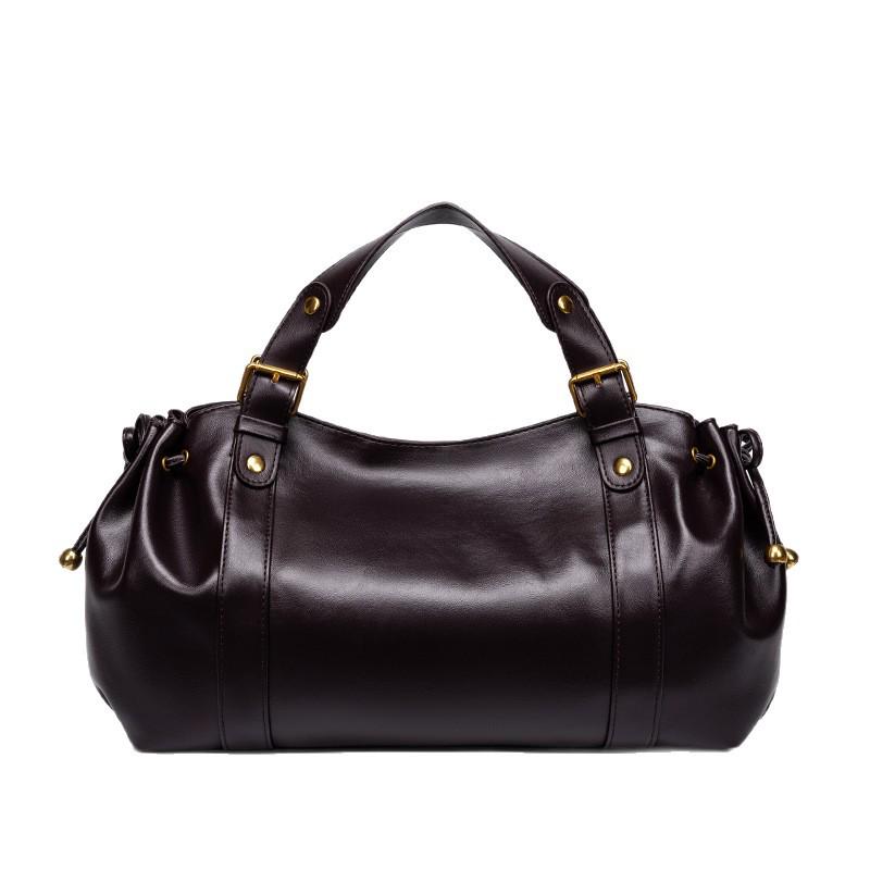 

2025 Large Soft Leather Pleated Women s Handbag - Retro Tote, Textured Single Shoulder & Crossbody Bag 41*20*25 cm оливковий колір