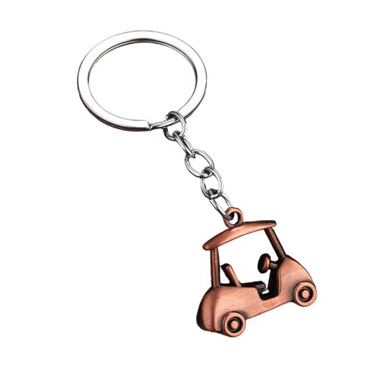 

Keychain Pendant Golf Cart Shape Lightweight Portable Keyring Creative Multiple Colors Optional Practical Keychain brick червоний колір