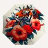 1pc Tiger Floral Print Automatic Open/close, All-Season Portable Folding Umbrella for Friends, Travel, Everyday yy250812213
