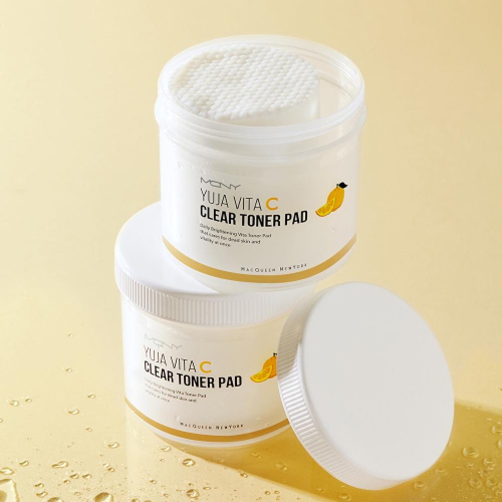 Mqny Citron Toner Pad Hypoallergen Beruhigend Feuchtigkeitsspendend 100 Blatt 240 ml Großes Fassungsvermögen