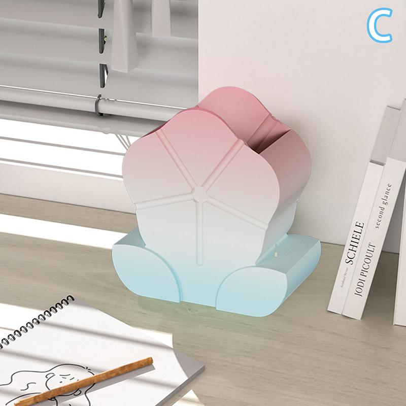 Uroczy Karmelowy Budyń Galaretka Lotos Wiaderko do Przechowywania Pędzli do Makijażu Wielofunkcyjny Duża Pojemność Ozdoba na Biurko Kreatywny Pojemnik na Długopisy