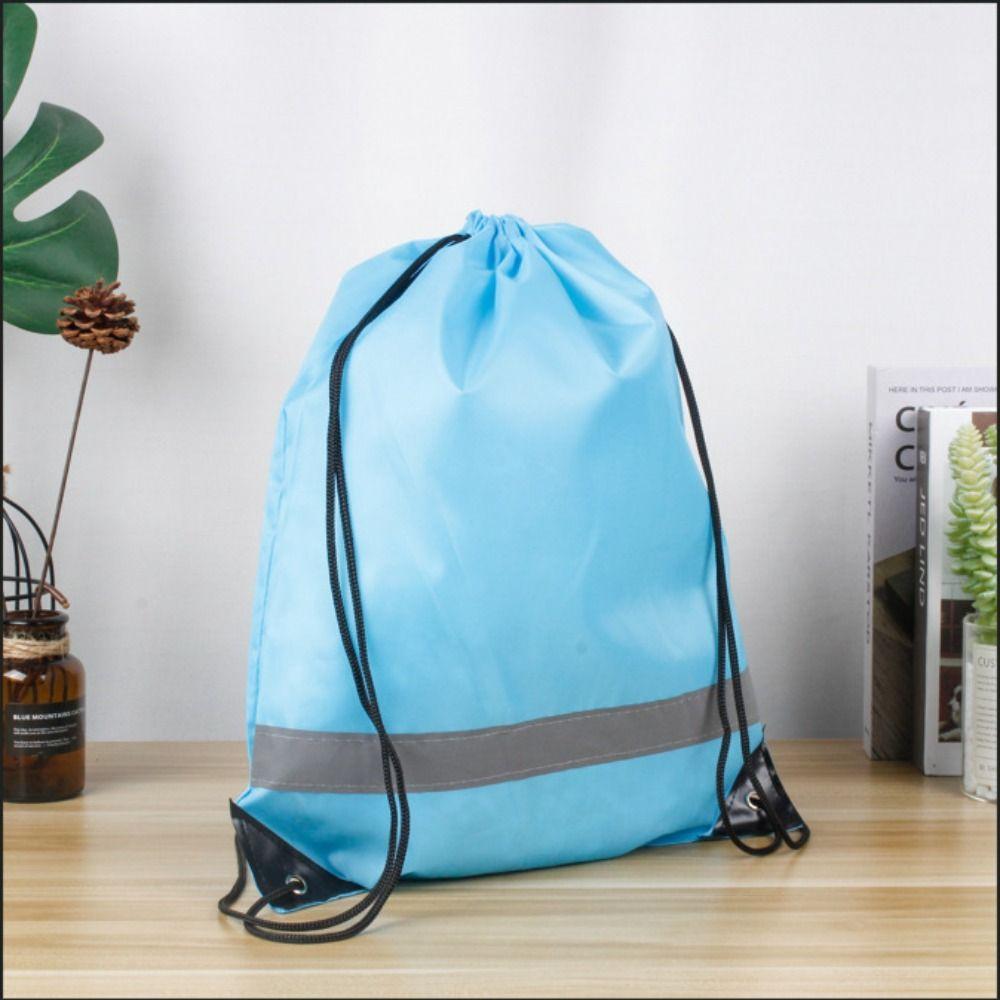 New Ruched Nylon Drawstring Backpacks Canves Sports Fitness Shoulder Bags Large Capacity Students School Bag