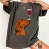 Funny Dog Shirt Comfort Colors® Vintage Clothing Gift Wine Lover Humor Graphic Tee Design