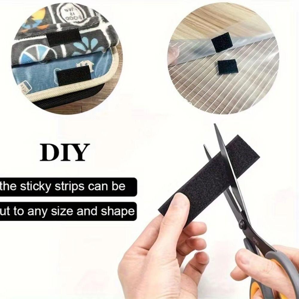 100pairs Nylon Hook and Loop Fastener Tape Self-Adhesive Interlocking Dots Carpet Sticker  Home Use