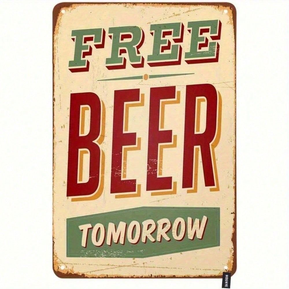 

Retro Metal Beer Wall Sign For Bar Pub
