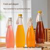 Frosted Transparent Glass Bottle with Sealed Lid for Water, Wine, or Juice