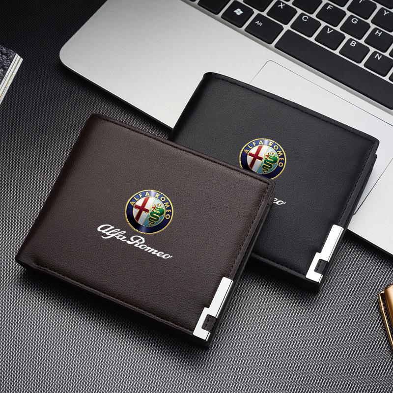 Heren Autoportemonnee Opbergportemonnee Met Kaarthouder Rijbewijs Voor Alfa Romeo GT Stelvio F1 Brera Volante Tonale Gloria Disco Accessoires DX0