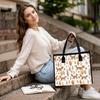 Cute Fox Printed Tote Bag Casual Lightweight Canvas Shoulder Bag for Daily Shopping Commute