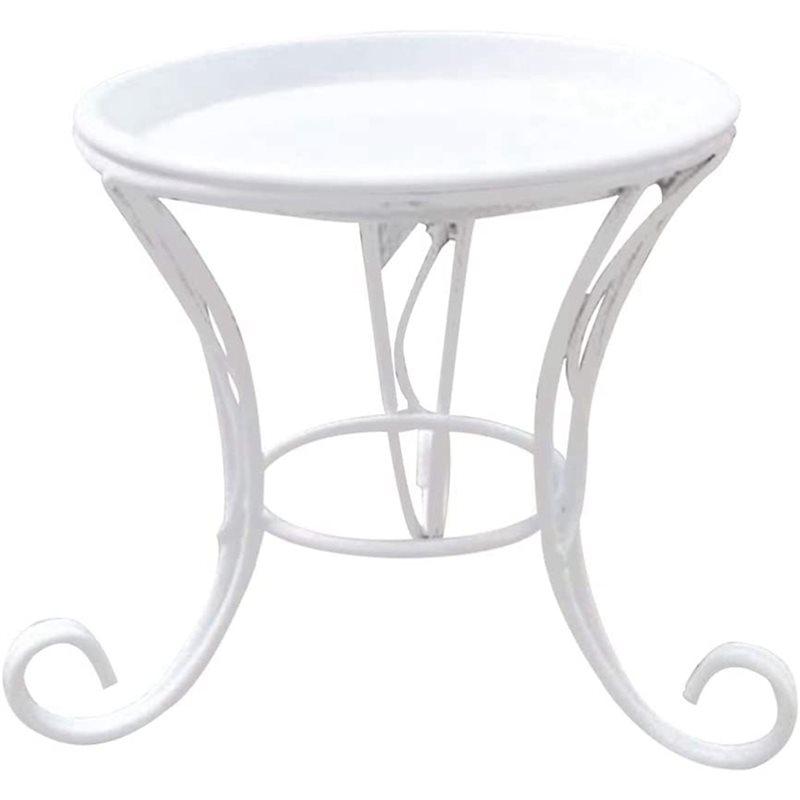2x Tabouret Fleur Métal Support Fleur Style Européen Tabouret Balcon Sol Jardin Pot à Fleurs Support Planteur A