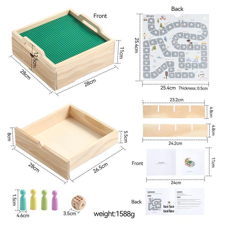 

Portable Handheld Building Block Storage Box & Multifunctional Children s Educational Ludo Toy