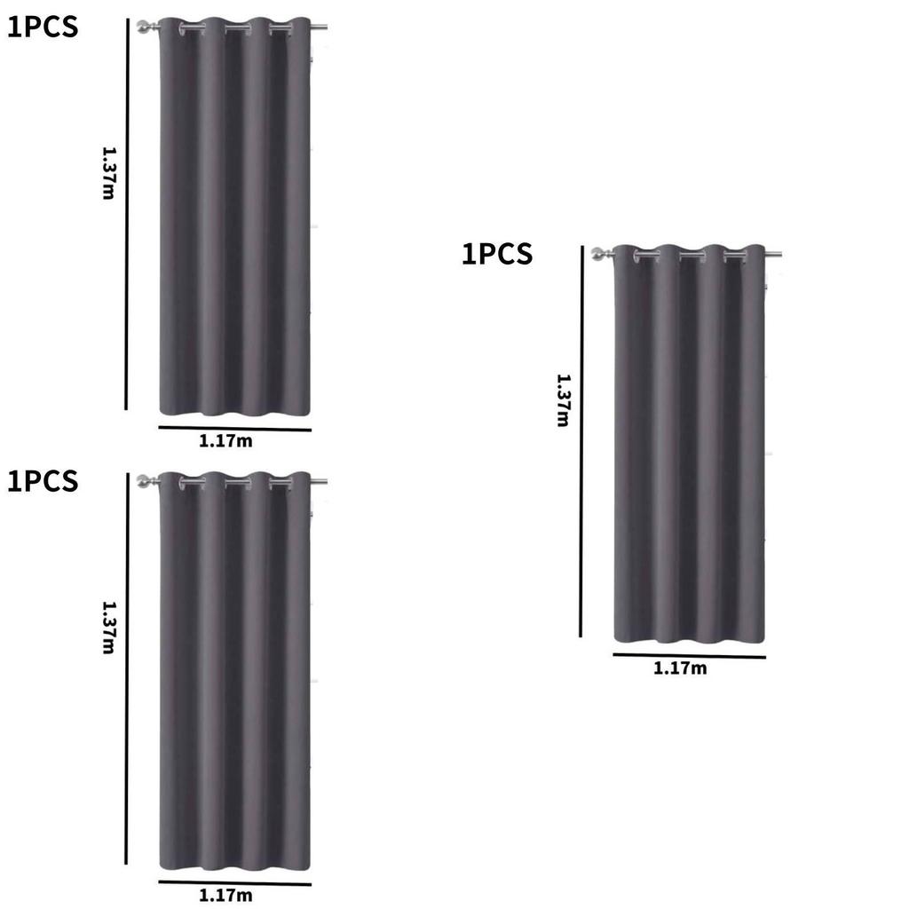Wholesale Cross-border Full Blackout Fabric Solid Color Balcony Sunscreen Insulation Outdoor Waterproof Window Curtain Finished Punching Curtain