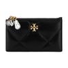 TORY BURCH Kira Logo Diamond Quilted Cow Leather Wallet Women's Black 175011-001