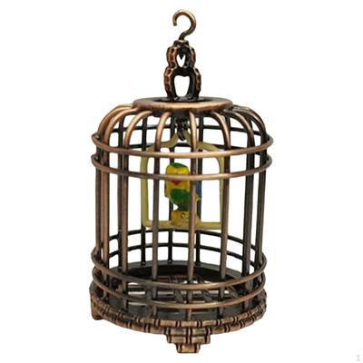 Handmade Prop Decor, Miniature Alloy with Bird & Hanging Hook Model :12 Dollhouse Toy Decoration