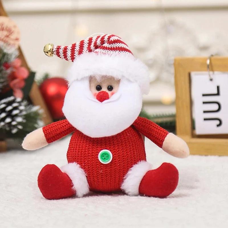 Handmade Christmas Figurines Toys Cartoon Christmas Tree Pendant Santa Snowman Gnomes Plush Table Decorations Xmas Decorations