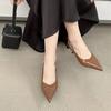 Fashion Bailamos 2025 New Women Sandals Fashion Slingback Woman Mules Shoes Pointed Toe Elegant Low-heel Shoes Pumps Dress Shoes Mujer